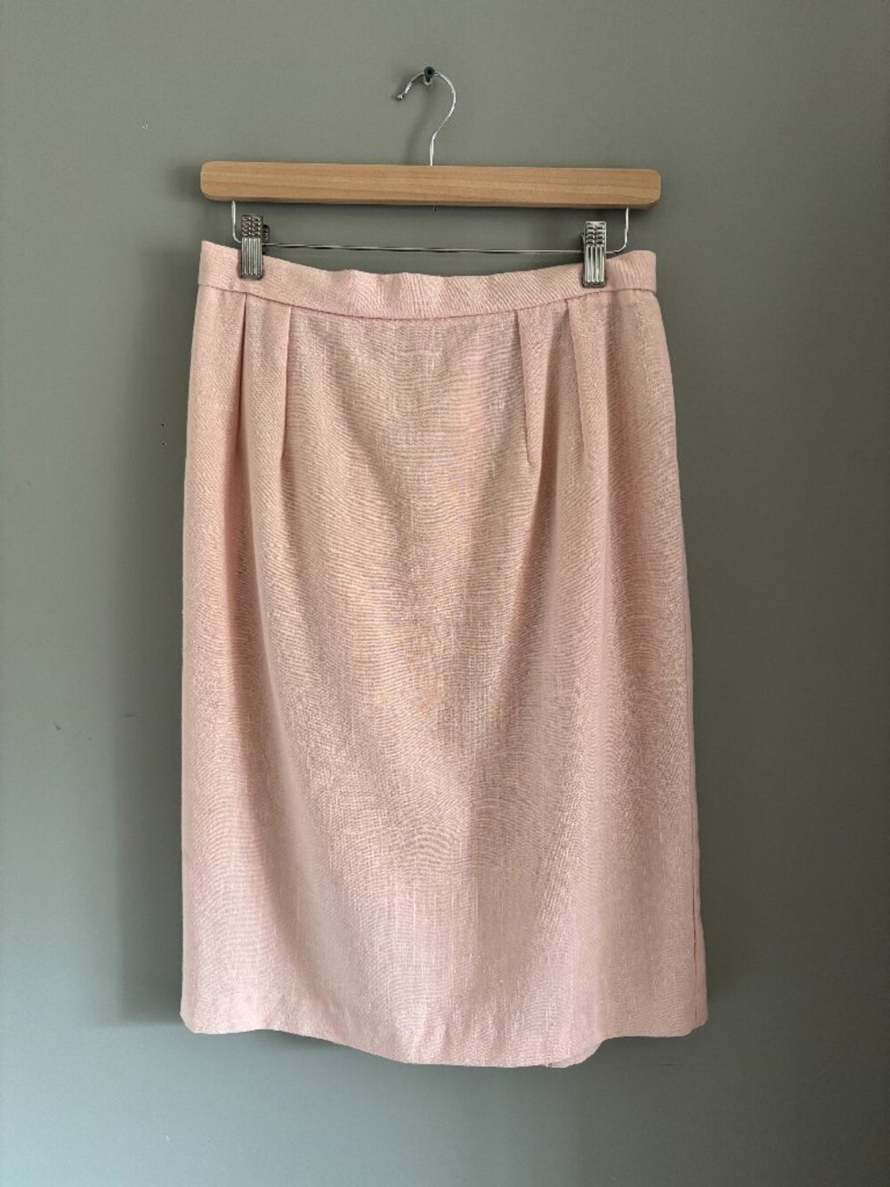 80s Pale Pink Midi Skirt